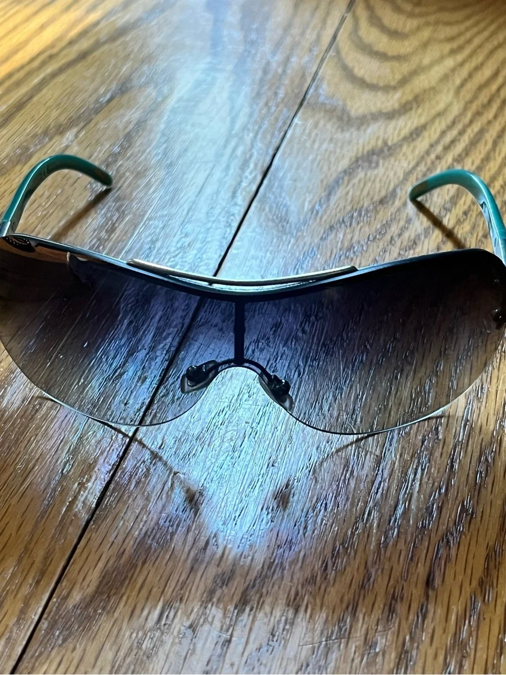 Women’s Ralph Lauren Aviator Sunglasses RA4075 Teal & Silver Large Lens (2135)